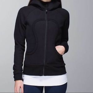 {Lululemon} Scuba Hoodie Size 6 Black Thick EUC